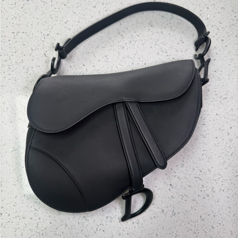 Christian Dior Saddle Bag – Black Ultramatte Calfskin